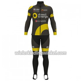Set Fietsshirt Lange Mouw + Lange Koersbroek 2017 Direct Energie N001
